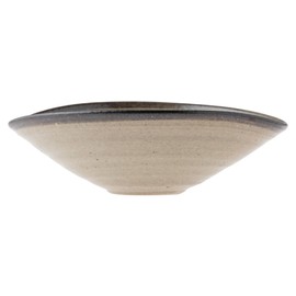 Marui MR-3-4173 Shigaraki Ware Loofah Bowl, Pot, Diameter Approx. 6.3 inches (16 cm), Kelly Whale, Beige