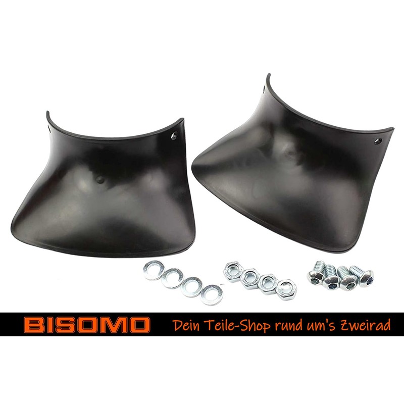 Schmutzfänger Set 2X Spritzschutz Schmutzschutz für Schutzblech, Kunststoff schwarz +