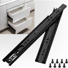 KINGO HOME Full extension drawer slides,12 inches,1 pair of side-mounted metal ball bearing drawer slides,available in 10,12,14,16,22 inches,100 lbs load capacity,suitable for cabinet,wardrobe,kitchen