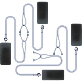 Yiaizhuo 4 Universal Phone Lanyard Crossbody Lanyard Strap Adjustable Nylon Neck Strap Compatible with Most Cell Mobile Phones Grey