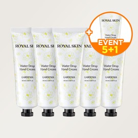 5+1 Royal Skin Water Drop Hand Cream 60ml Fragrant, highly moisturizing, moist gardenia non-sticky hand lotion / 5+1 로얄스킨 워터드롭 핸드크림 60ml 향기좋은 고보습 촉촉한 치자 끈적임없는 핸드로션