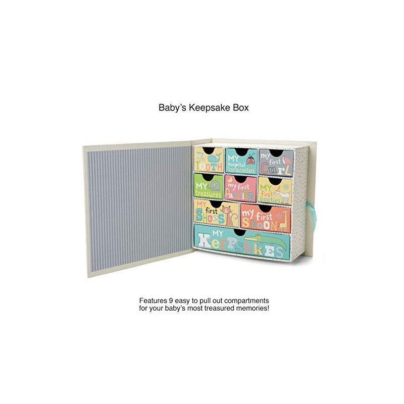 Baby Milestone Keepsake Storage Box: Track Treasured Memories - A