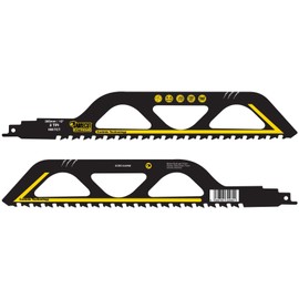 2 x SabreCut SCRS1243HM_2 Tungsten Carbide 305mm 2 TPI S1243HM Medium Bricks Poroton Fibre Cement Concrete Straight Cutting Reciprocating Sabre Saw Compatible with Bosch Dewalt Makita and many others