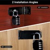 Door Latch Hasp with Door Padlock Hasp, 4 Digit Combination