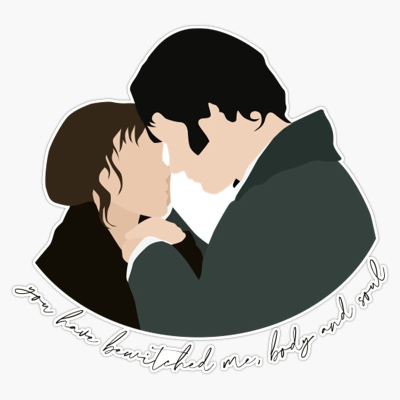 StickerU Pride and Prejudice Bumper Sticker Vinyl Decal 5 inches