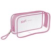 Raymay Fujii KPF9022DP Kept Pencil Case, Clear Pen Pouch, Dusty