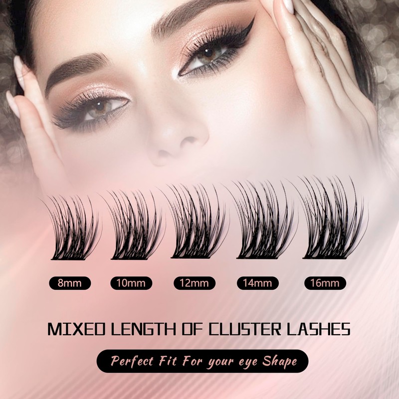 Lash Clusters DIY Eyelash Extensions 60pcs Cluster Lashes Wispy False