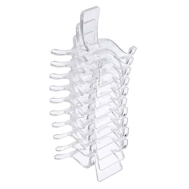 Hipiwe 10 Packs Acrylic Triangle Display Holder - Clear Plastic