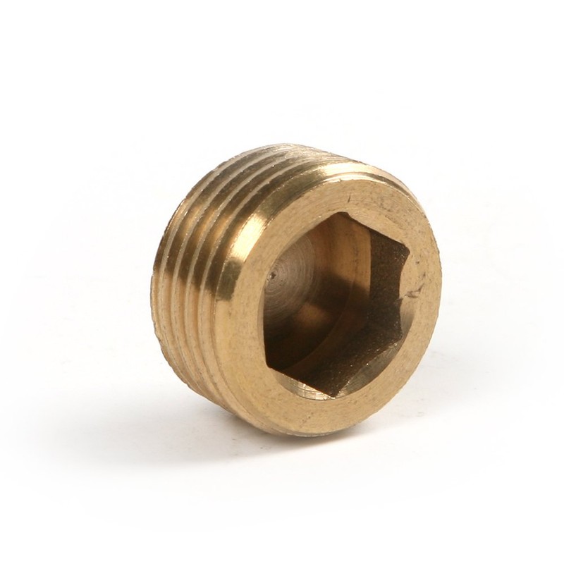 Atoplee Brass External Thread Inner Hex Head Plug 5pcs 3/8"