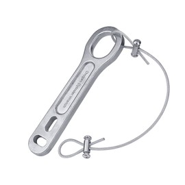 Oxygen Tank Key, Sturdy Heavy Duty Oxygen Cylinder Wrench with Metal Wire Chain, O2 Tank Key for CGA 870 Standard Post Valves