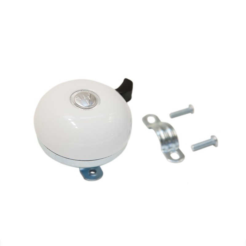 Firmstrong Classic Beach Cruiser Bicycle Bell, White