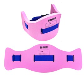 EVA Swimming Floatation Exercise Belt, Adjustable Swim Training Equipment Belt Outdoor Swim Training Tools for Adult and Kids (Size M - Pink - 1PC)