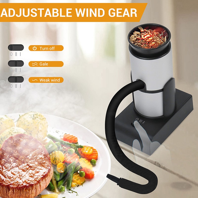 Food Smoker Portable Handheld Food Smoke Infuser for Fish Seafood