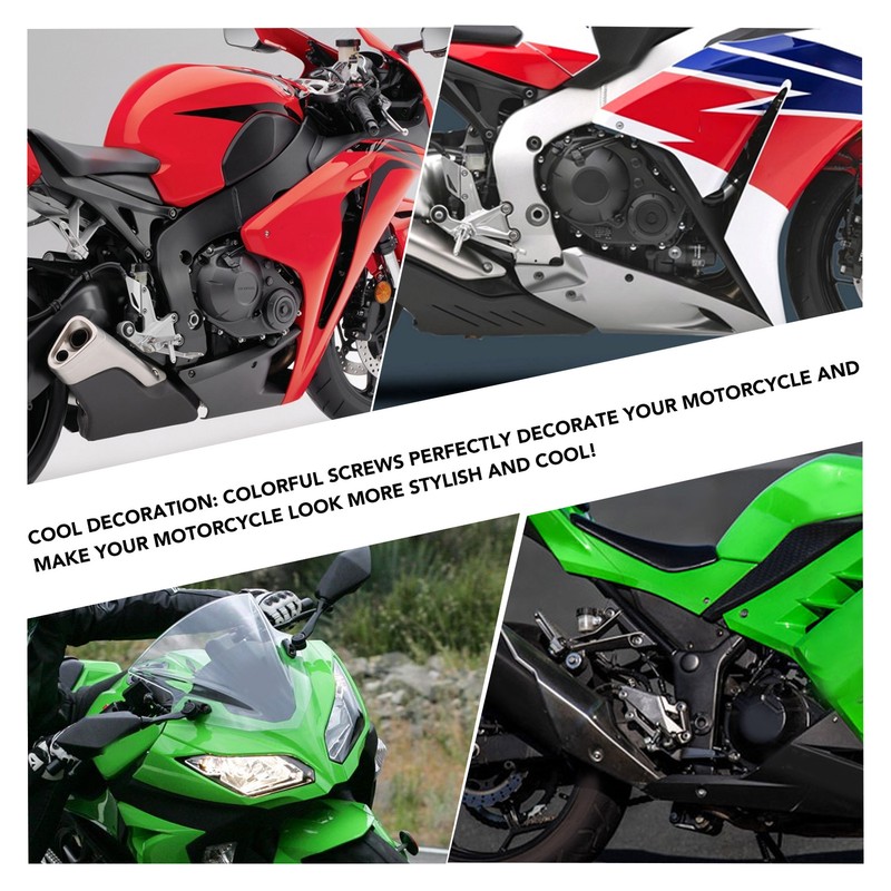 177PCS Motorcycle Fairing Bolt Kit Colorful M5 M6 Motorcycle Windscreen