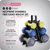 HolaHatha 5, 10, and 15 Pound Neoprene Hex Dumbbell Set