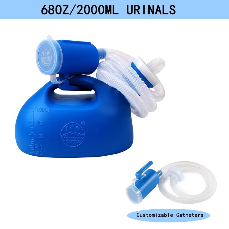 2000ML Portable Urinal for Men and Women, Spill Proof Urine