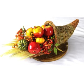 cornucopia basket for thanksgiving decor. (19'' cornucopia)