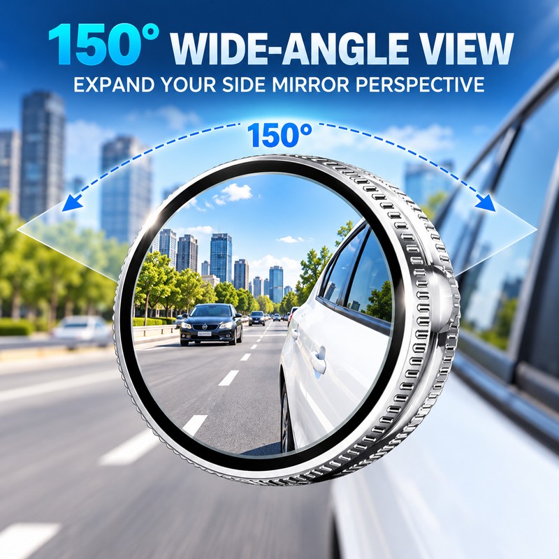2-Pack Wide Angle Blind Spot Mirrors for Cars – 360°