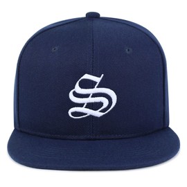 JPAK Old English Letter S Hip-Hop Snapback Hat Embroidered Baseball Cap English Alphabet