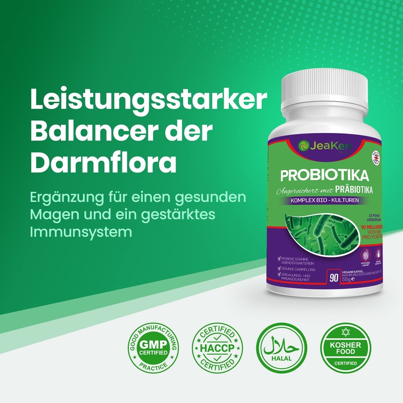 JeaKen Intestinal Bacteria Probiotics and Prebiotics Capsules to Improve Health