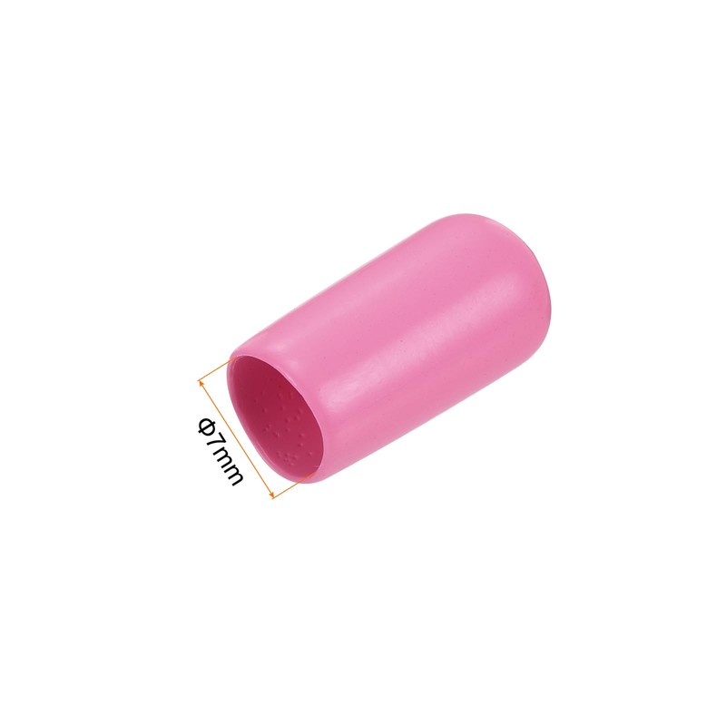sourcing map 100pcs Rubber End Caps 7mm ID Vinyl PVC