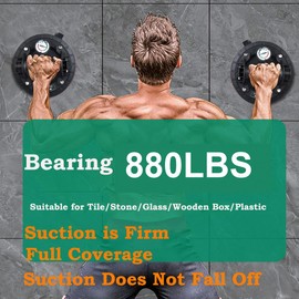 Glass Suction Cups,8" Industrial Suction Cup Lifter, 440LBS/200KG Load Capacity Heavy Duty Vacuum Suction Cup with Pressure Gauge,for Replacing Glass, Tiles, Wood Panels, Metal Panels(1 Pack)