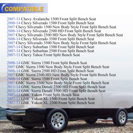 20864151 Center Console Lid Kit - Center Console Cover with Latch for 2007-2014 Chevy Silverado, Suburban, Tahoe, Avalanche/GMC Yukon(XL)/Sierra 1500/2500/3500 Replaces# 20864154 20864153 (Black)