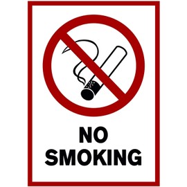 Pack of 10 Smoking Prohibited Premium Stickers A4 | 21 x 29.7 cm Sticker No Smoking Sign Smoking Prohibition with UV Protection for Outdoor Indoor Use
