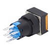 25Pcs Squares Push Button Switch 8 Pin Self Locking Switches
