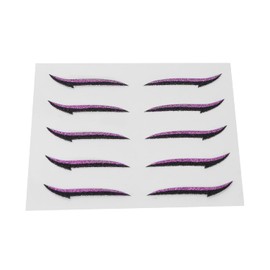 Sluswallow Viola Eyeliner Stickers, Colorful Reusable Waterproof Self Adhesive Eyeliner Stickers Makeup Eyeshadow Face Cat Eye Cosmetic Tape Eye Sticker for Wedding Prom Party, Eye Liners, Eyeliner