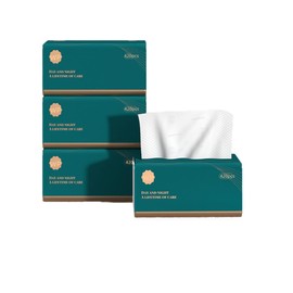 Daisy Facial Tissues 4 Ply Soft Tissues No Fluorescent Agent Native Wood Pulp Production 420 Per Box Soft Tissues For Home, Office and School Use(6 Packs 2520 Sheets) (6)