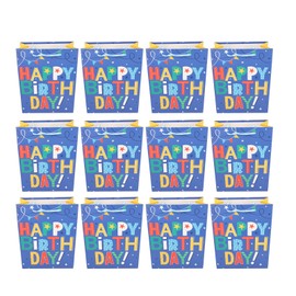 12pcs Birthday Gift Bag Reusable Paper Gift Bag Large Capacity Portable Party Treat Bags with Handle for Celebration