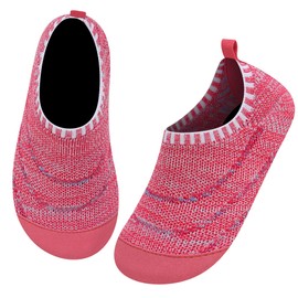 Kyopp Slippers Children's Gym Slippers Girls Slippers Boys Non-Slip Lightweight Slippers Children's Slippers Breathable Soft Summer / Winter, Grey / pink, 26/27 UK