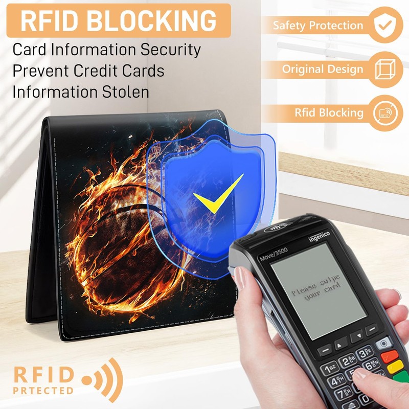 Teen Boys Wallet for Kids - Basketball Kids Wallet for