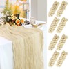 Apgooface 8 Pack Off White Cheesecloth Table Runner 10 ft,