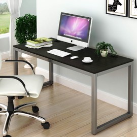 SHW 55-Inch Commercial-Grade Office Computer Desk, Espresso