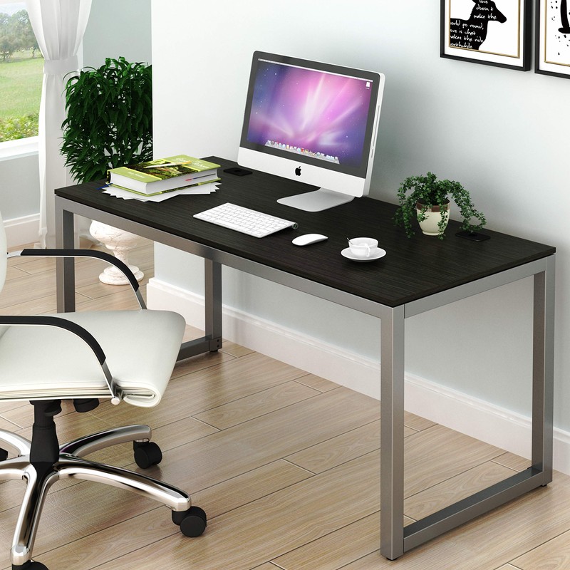 SHW 55-Inch Commercial-Grade Office Computer Desk, Espresso