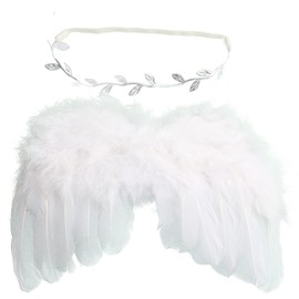 Zixui Angel Wings Headband Baby Newborn Half Birthday Photo Sleeping Art