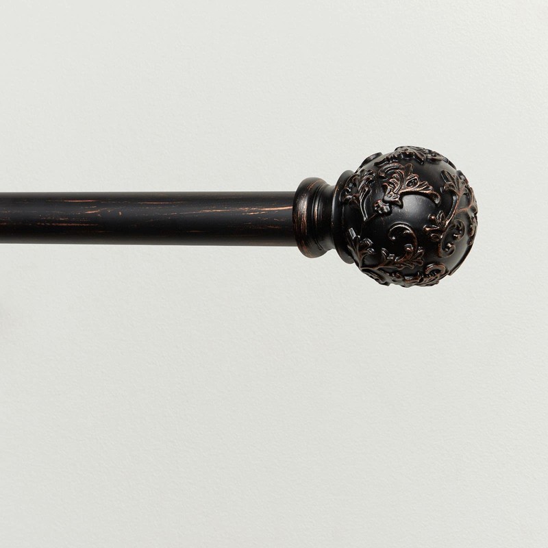 Exclusive Home Vine 1" Curtain Rod and Finial Set, Oil