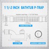 Nagoyuki Low Profile 1 1/2 P Siphon, Flexible Bathtub Shower