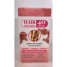 YILEST Secret Hair Vitamin, Moroccan Oil Macadamia Oil Avocado Oil Vitamin 40 Capsules