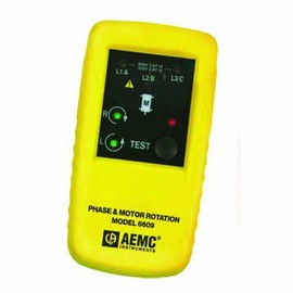 AEMC 6609 Phase Motor Rotation Meter, 600V AC Voltage, 15 to 400Hz Frequency