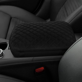 surpassme Car Center Console Cushion Pad, Car Armrest Cushion Seat Box Cover Protector for Car/SUV Accessories(Black)