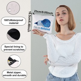 WZMPA Sadness Character Cosmetic Makeup Bag Anger Joy Disgust Fear Movie Gifts I'm So Deflated Zipper Pouch Bag For Women Girls, So Deflated, Fit