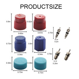 LEDBarz New Upgrade 2909C A/C System Schrader Valve Core & Cap Kit for Acura Honda Toyota Nissan Buick Mazda+More 2909C.