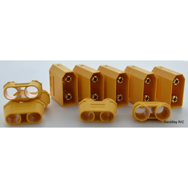 (5) Genuine AMASS XT90 Male (ESC/Device side) Lipo Battery Connectors