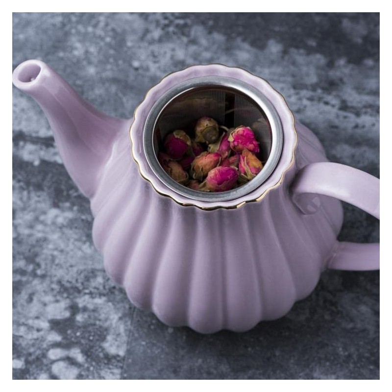 YBK Tech Strengthen Porcelain Teapot, 31oz Coffee Pot Ceramic Teapot-