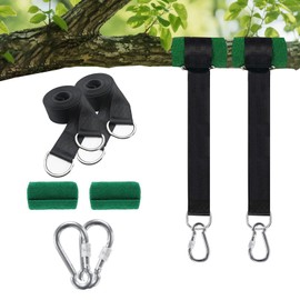 Hishine Extra Long Tree Swing Straps Holds, 10FT Tree Swing Hanging Kit with Tree Protector Perfect for Swings & Hammocks, Easy Fast Installatio