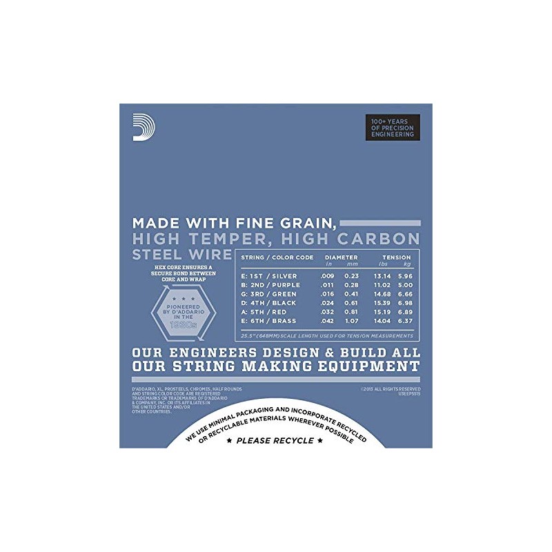 D'Addario Electric Guitar Strings | Pro-Steels | EPS515 | Medium