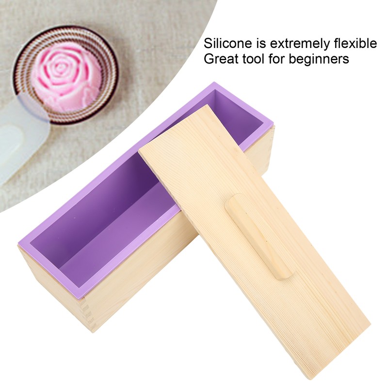 Soap Loaf Mold Flexible Purple Silicone DIY Hand Made Soap